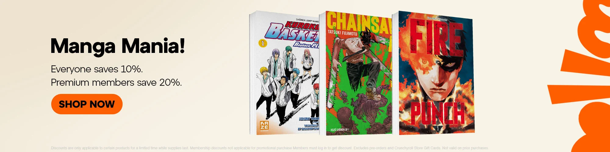 Manga Sale store slider