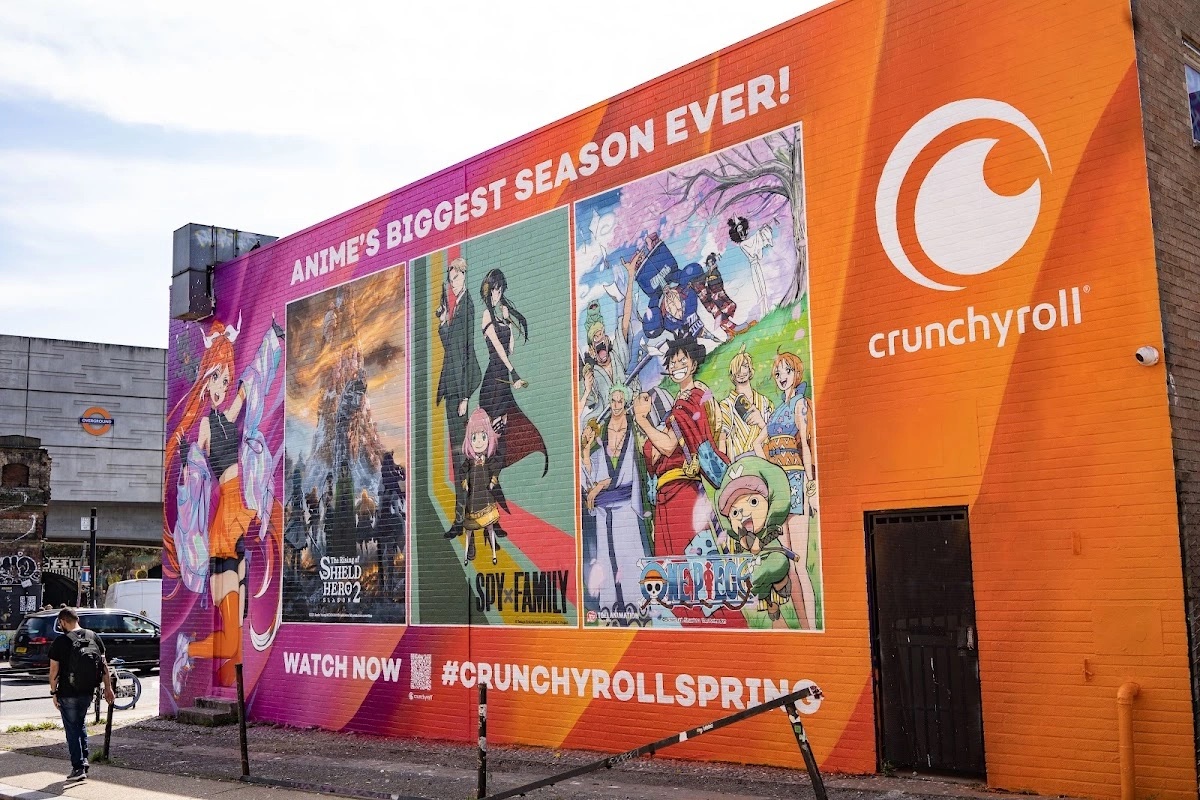 Crunchyroll Spring London wall