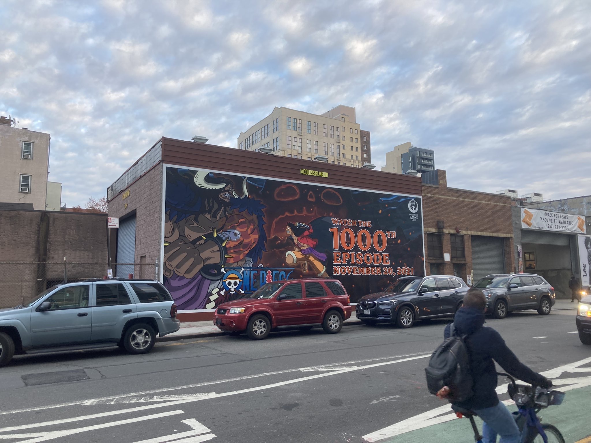 One Piece 1000th episode street mural